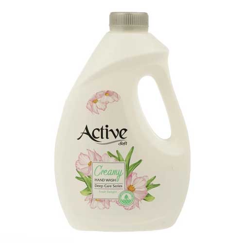 مایع دستشویی کرمی اکتیو آلوئه ورا و گل
