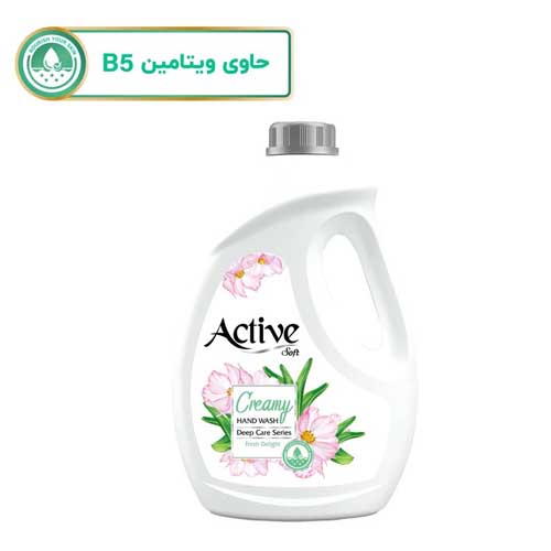 مایع دستشویی کرمی اکتیو آلوئه ورا و گل