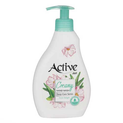مایع دستشویی کرمی اکتیو آلوئه ورا و گل