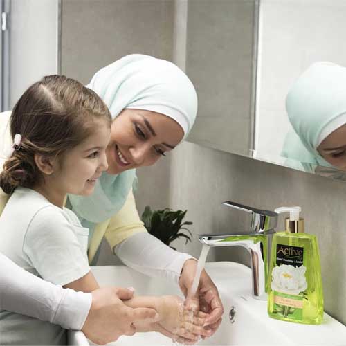 مایع دستشویی شفاف اکتیو سبز