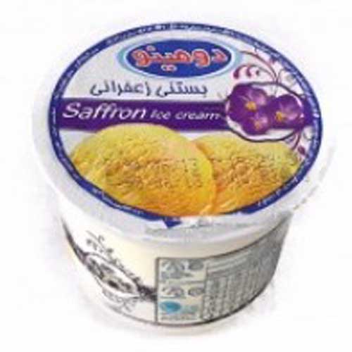 بستنی لیوانی زعفرانی دومینو